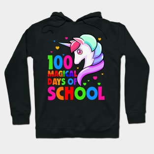 100 Magical Days of School Unicorn Teacher Students Girls Hoodie